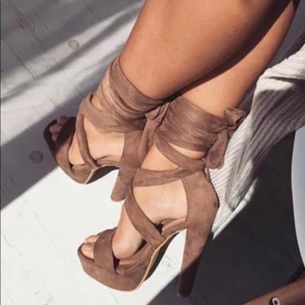 Suede heels